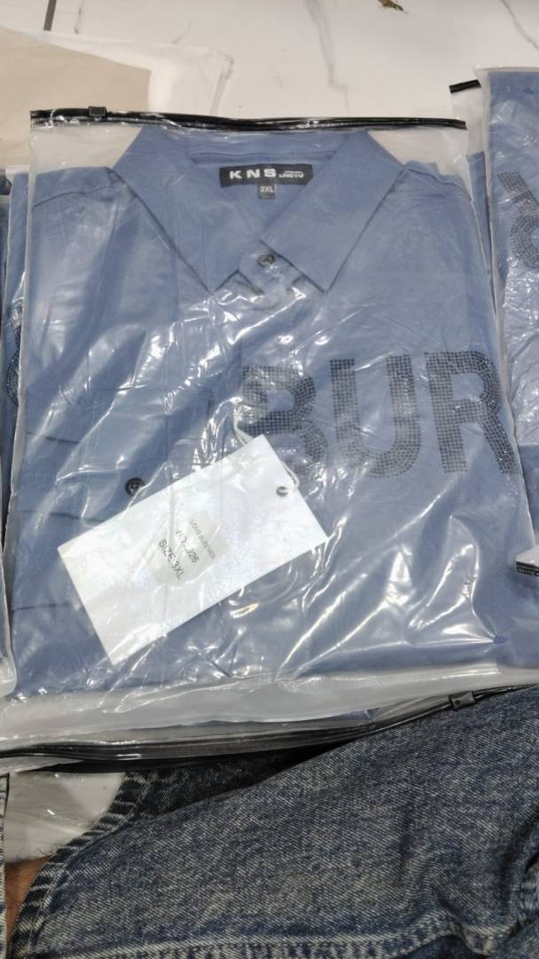 Burberrxy IMPORTED STORE ARTICLE CHINA FULL SLEEVES SHIRT