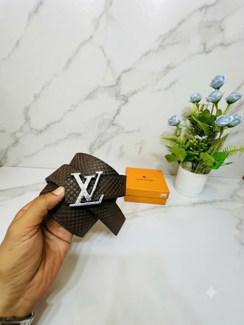 03 LV LOUIIS VUITTON SILVER PREMIUM QUALITY BELT