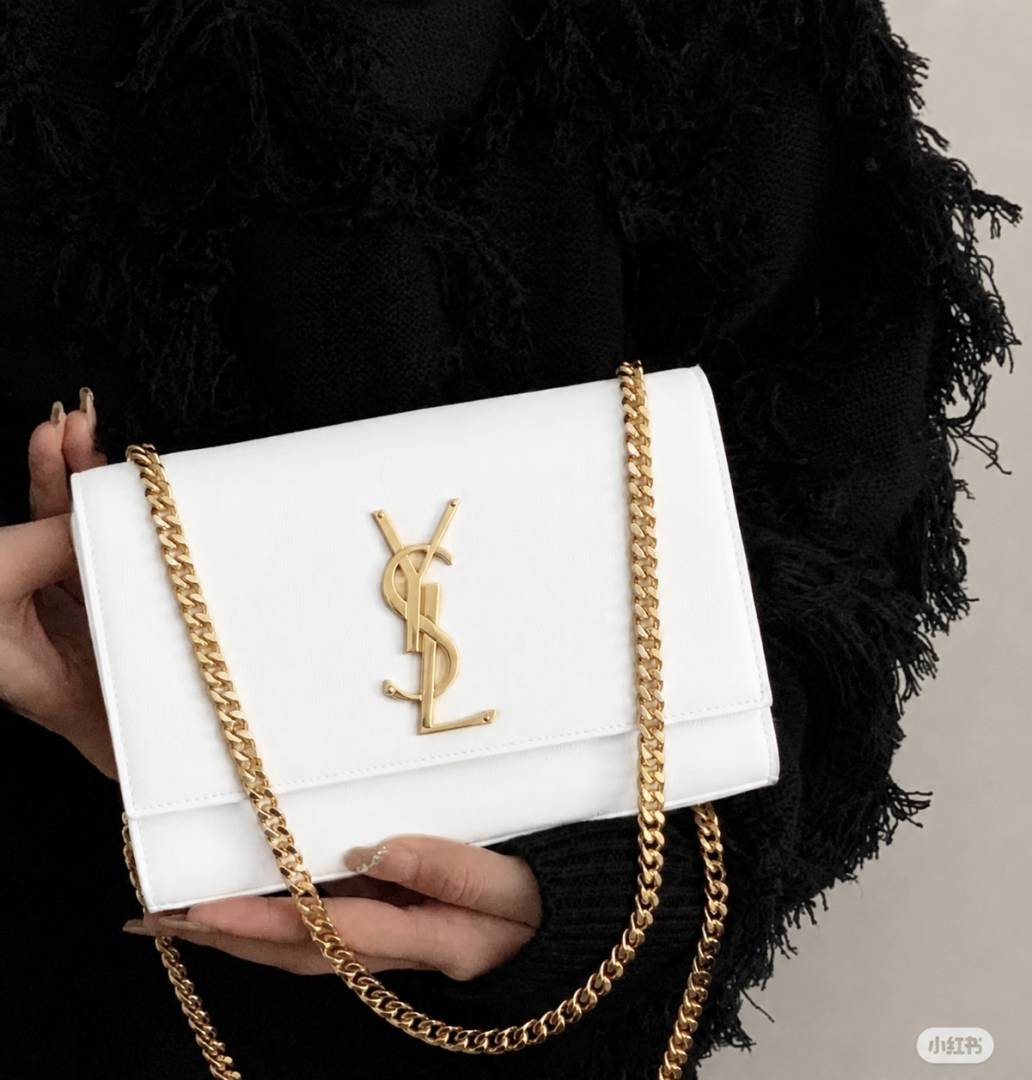 Ysl Kate White Shoulder Bag With Original Box - DustCover - Carrybag