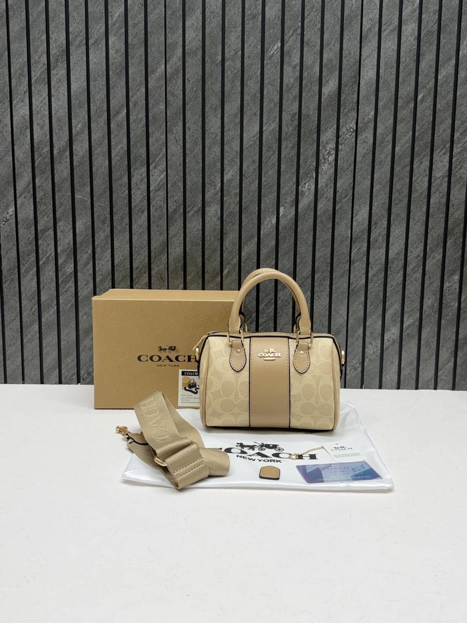 Coacch Rowan Mini Milk Tea With OriginalBox DustCover