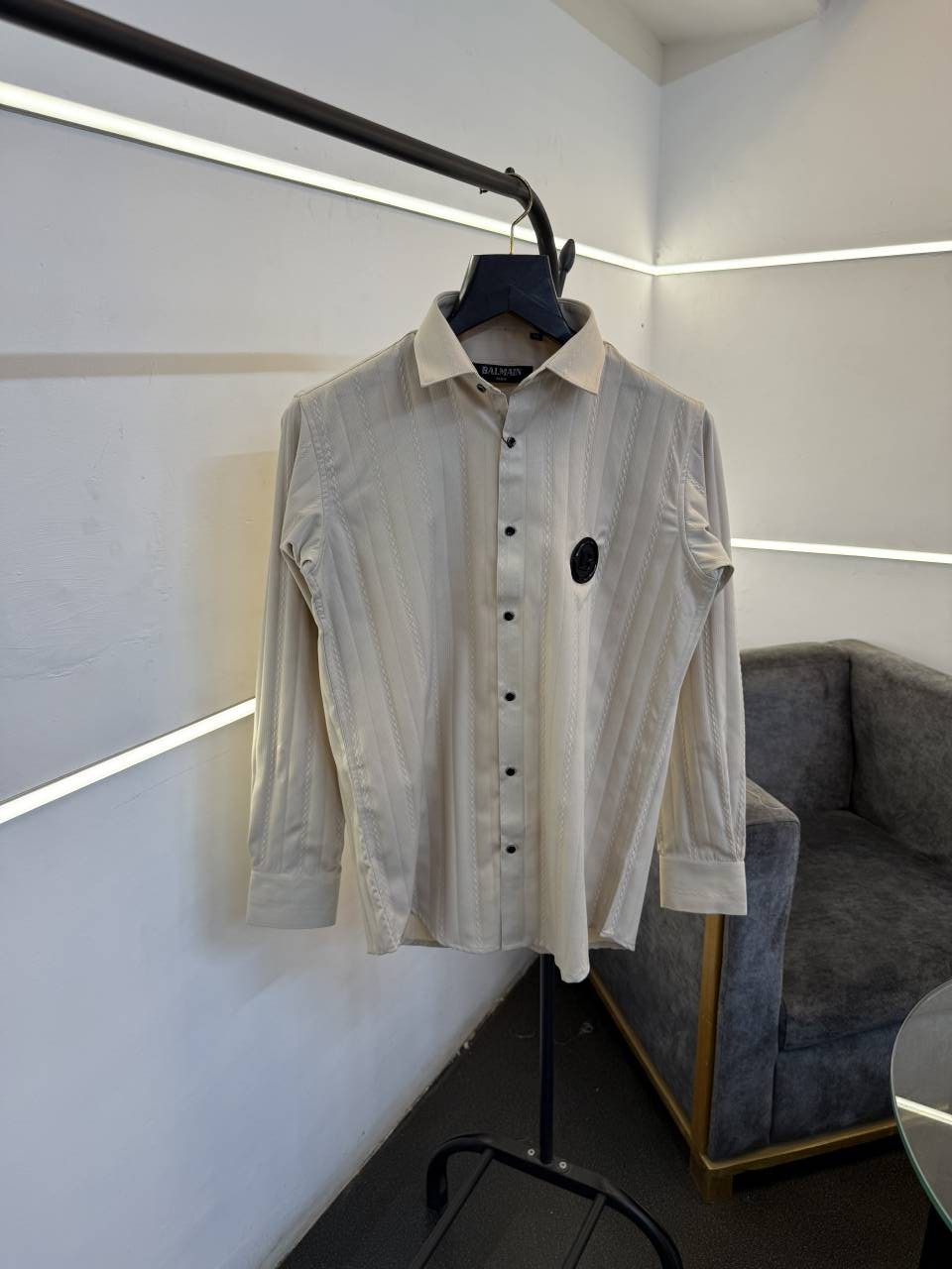 Balman knitted design high quality imported shirt proper box packing beige