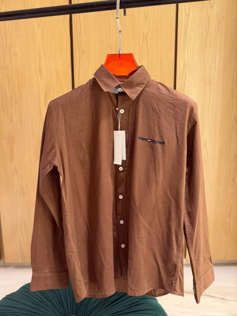 TOM-Y HILFIGER IMPORTED STORE ARTICLE SHIRT LINEN FABRIC