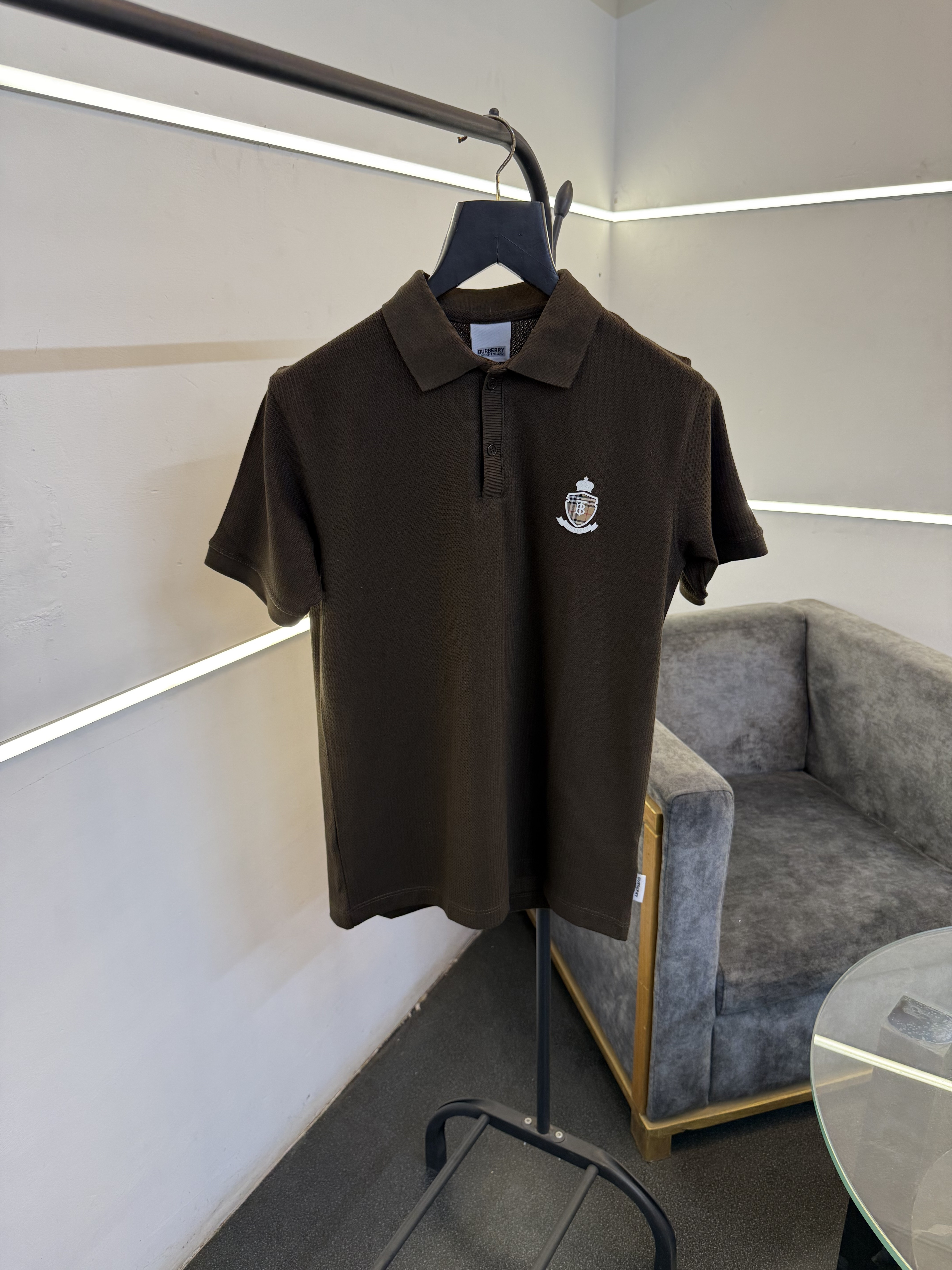 Burbery brown turkish imported knitted polo