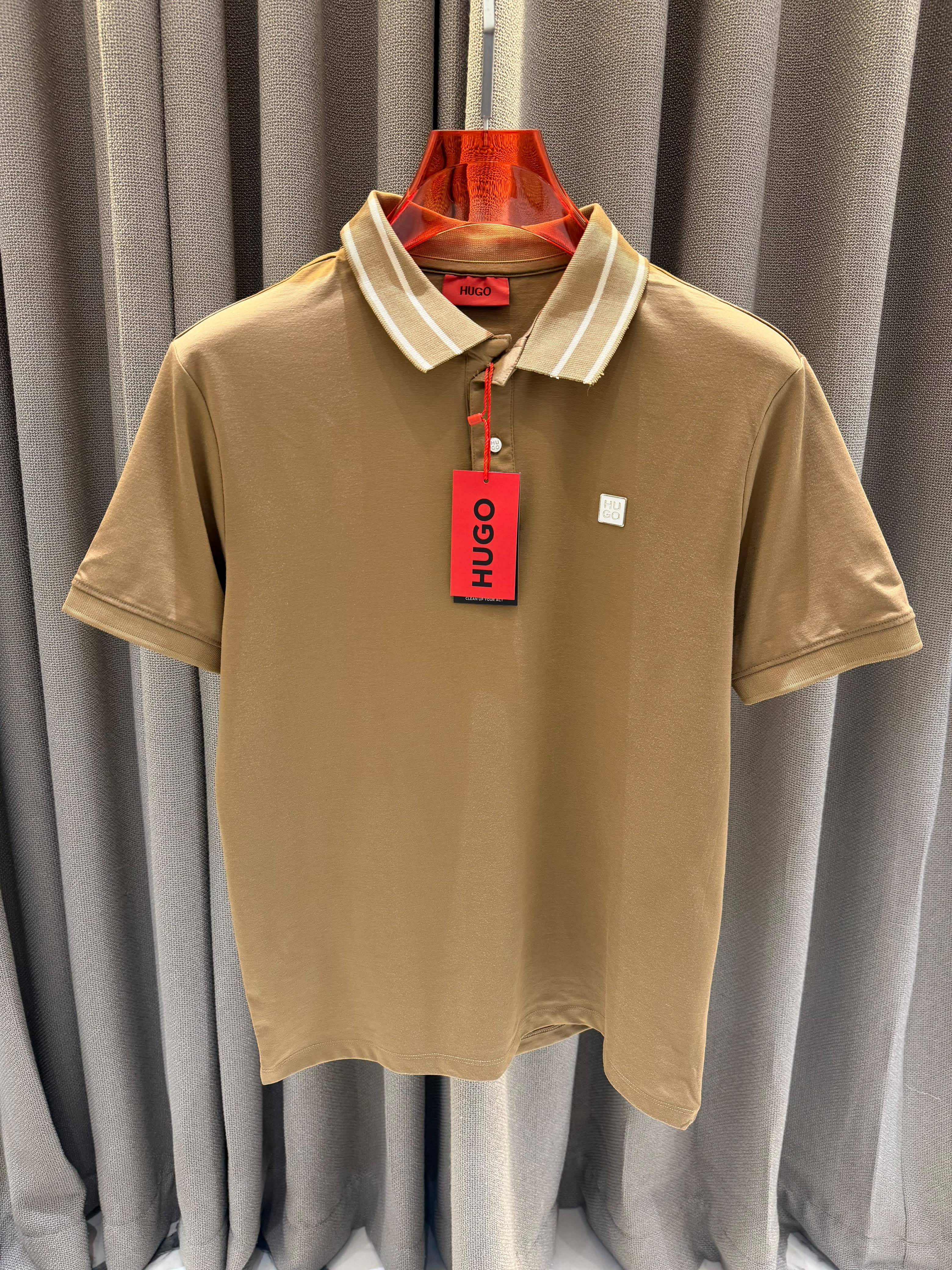 Boss Chest Logo Polo T-shirt Brown