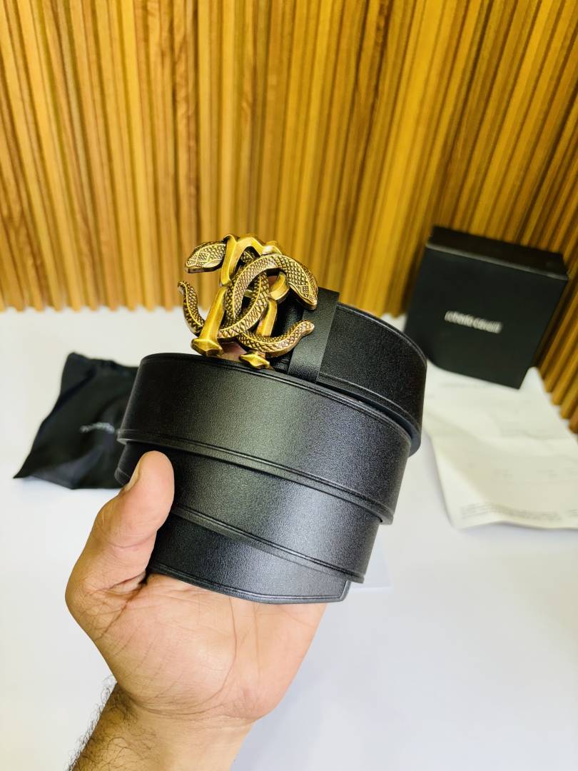 02 ROBERTO CAVALLI SILVER PREMIUM QUALITY BELT FULL KIT