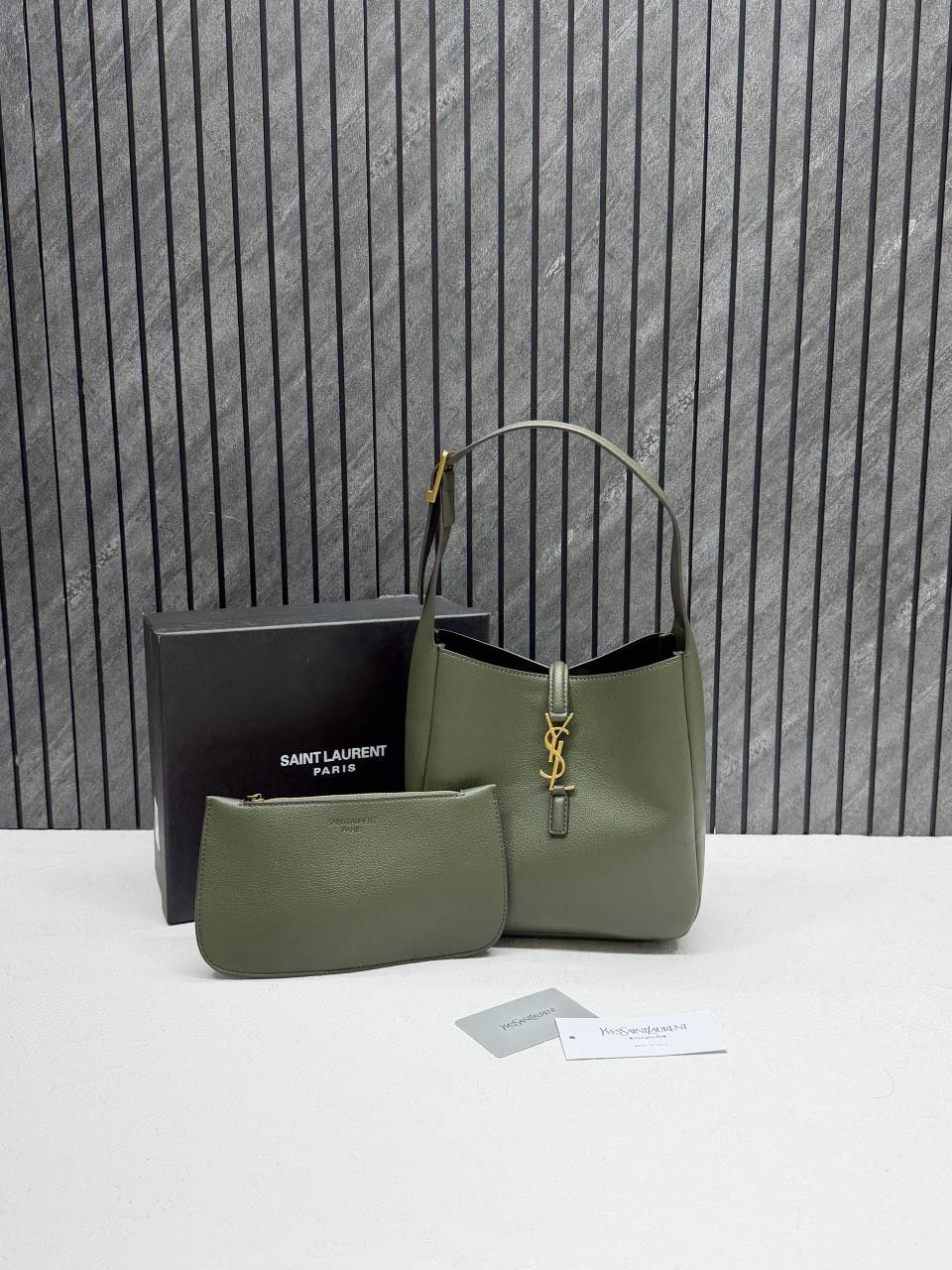 Ysl Saint Laurent Le 5 A 7 Hobo Shoulder Bag With Original Box & Dust Cover