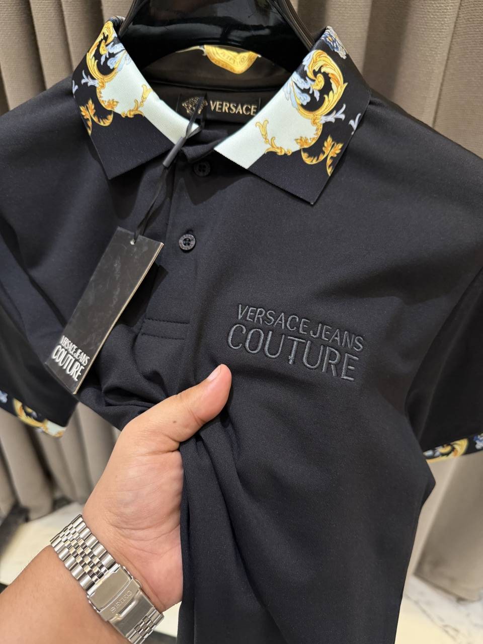 Versac_e Premium Black Polo Tshirt