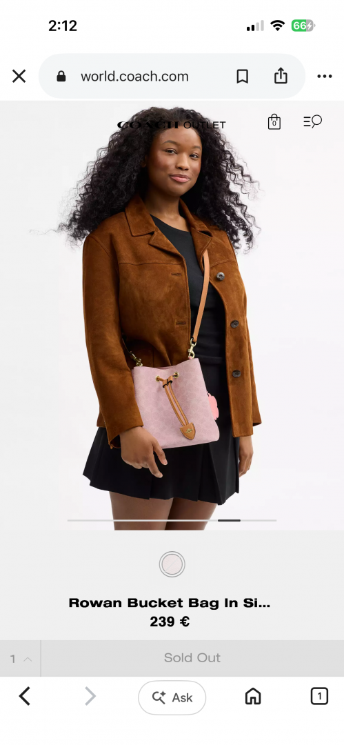 Coacch CB Rowan Bucket Bag In Signature Pink With Original Box CarryBag & DustCover
