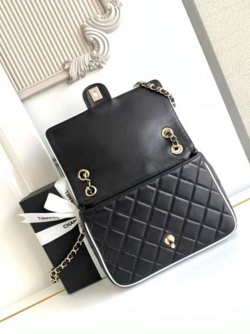 Channel Pearl Classic Panda Flap Shoulder Bag With OG Box & Dust Bag (Black - 1201)