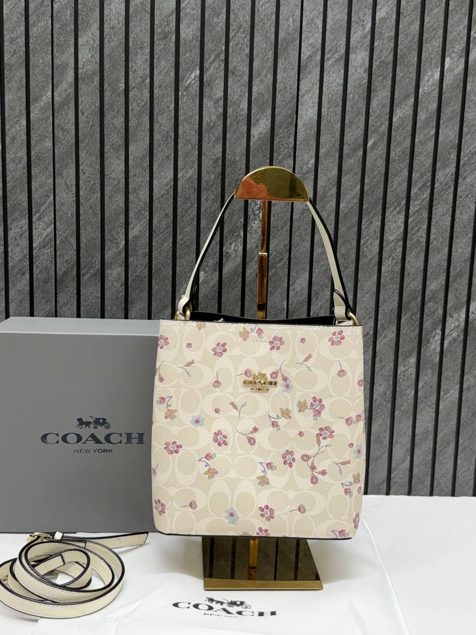 Coacch Bucket Floral Print With Original Box & DustCover