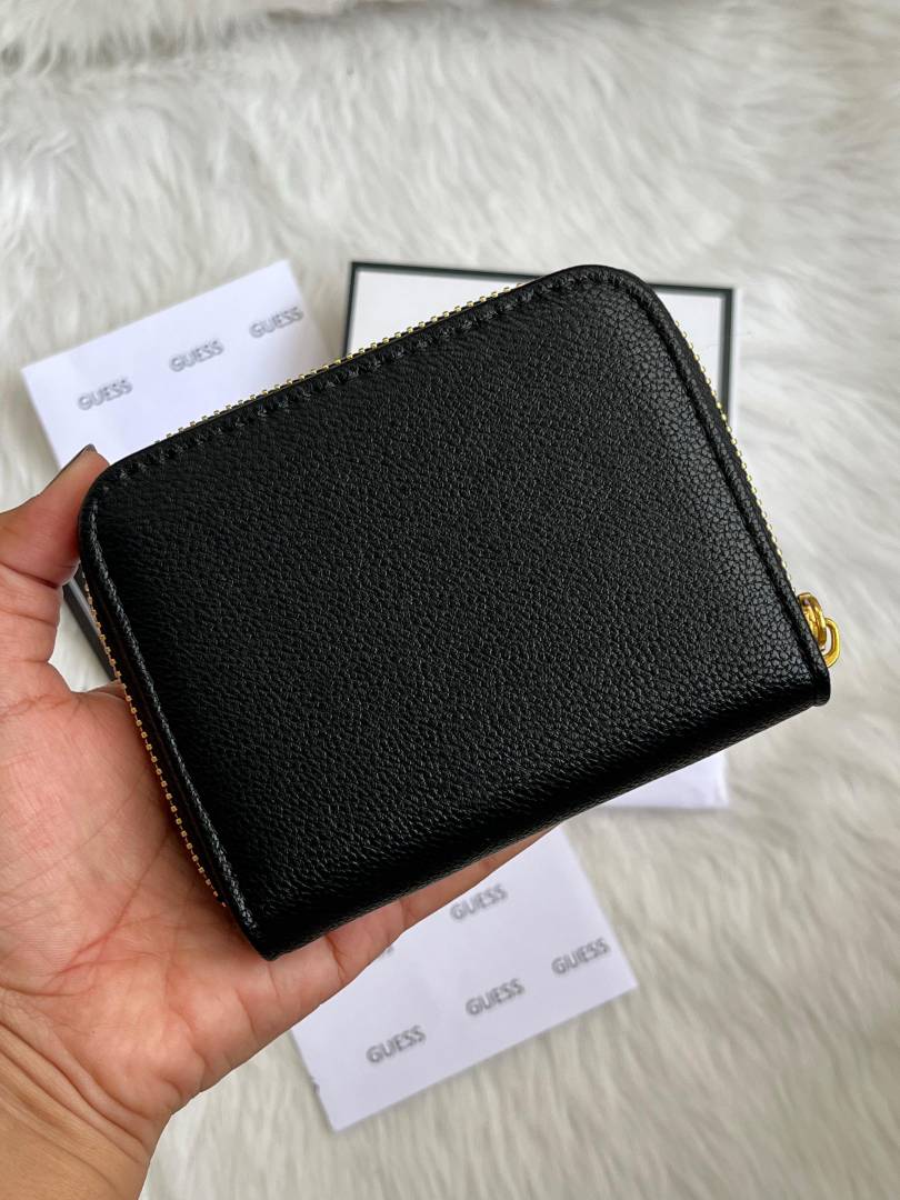 Guess 001 Black Mini Wallet With Original Box Dust Cover Card Premium Packaging