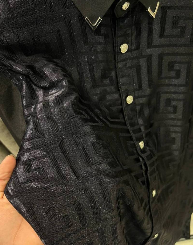 Versac-e IMPORTED STORE ARTICLE DIAMOND CHINA SHIRT