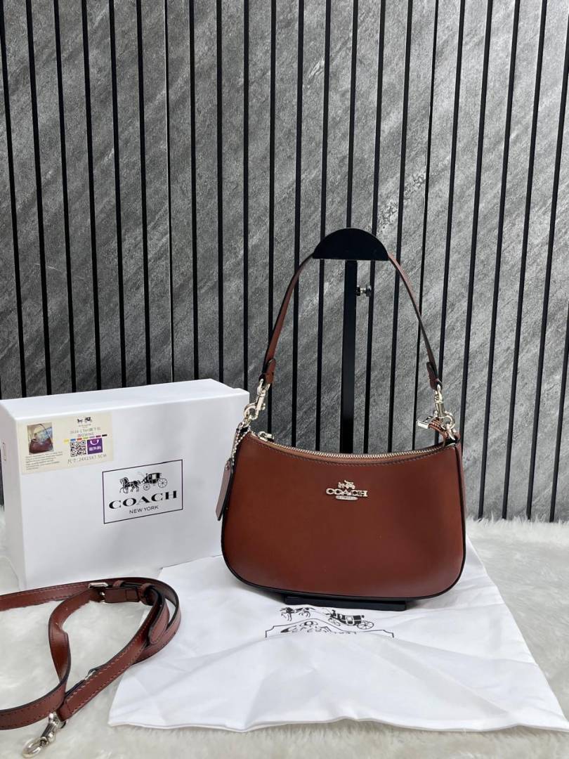 Coach Teri Brown ShoulderBag With OriginalBox DustCover