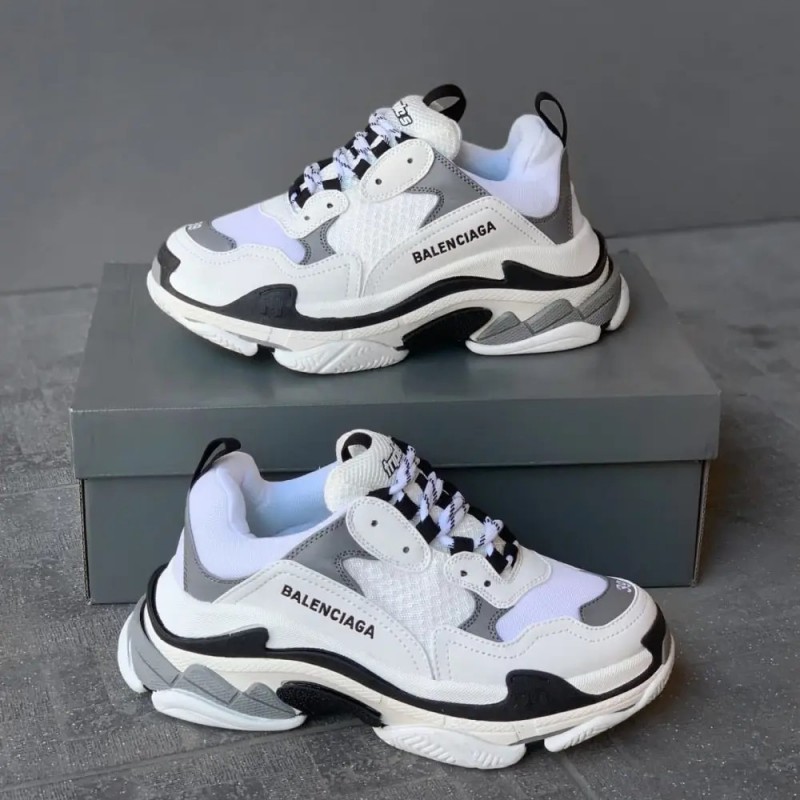 Balenciaga Triple S White Black Grey