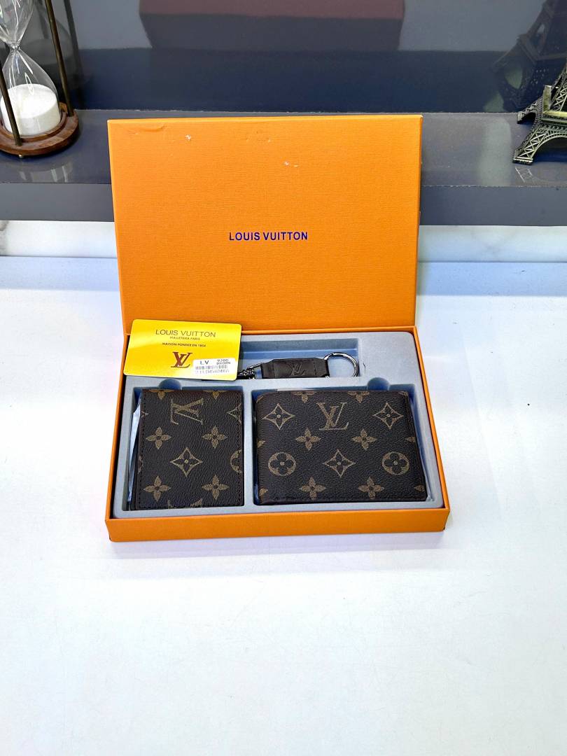 Loius Vutton Brown 2 Wallet Combo Premium Quality Fa 706