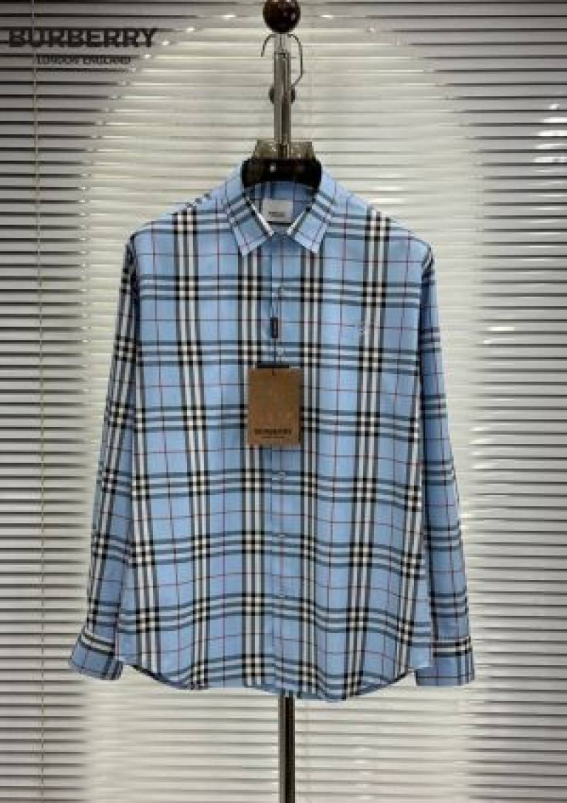 Burbery Signature Full Sleeves Shirt blue