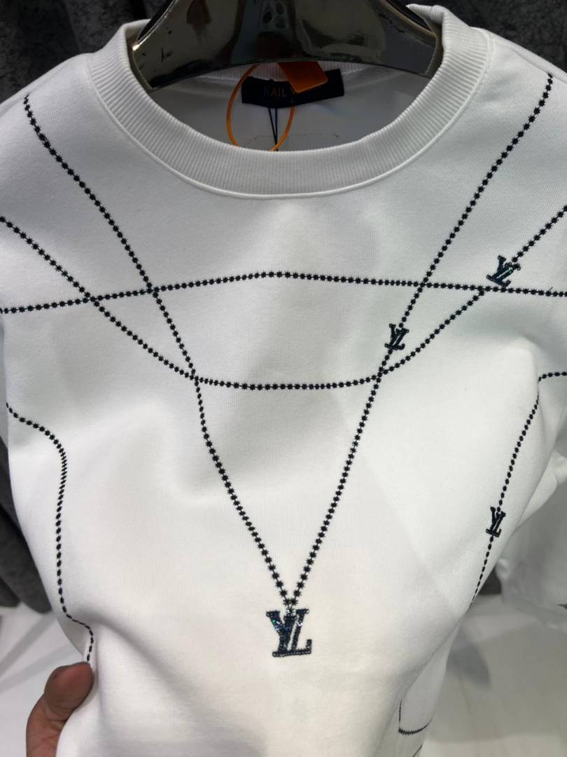 v-uitton imported sweatshirt store article navy blue