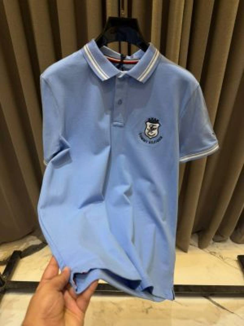 Tommy Hilfige Chest Logo Polo T-shirt Sky