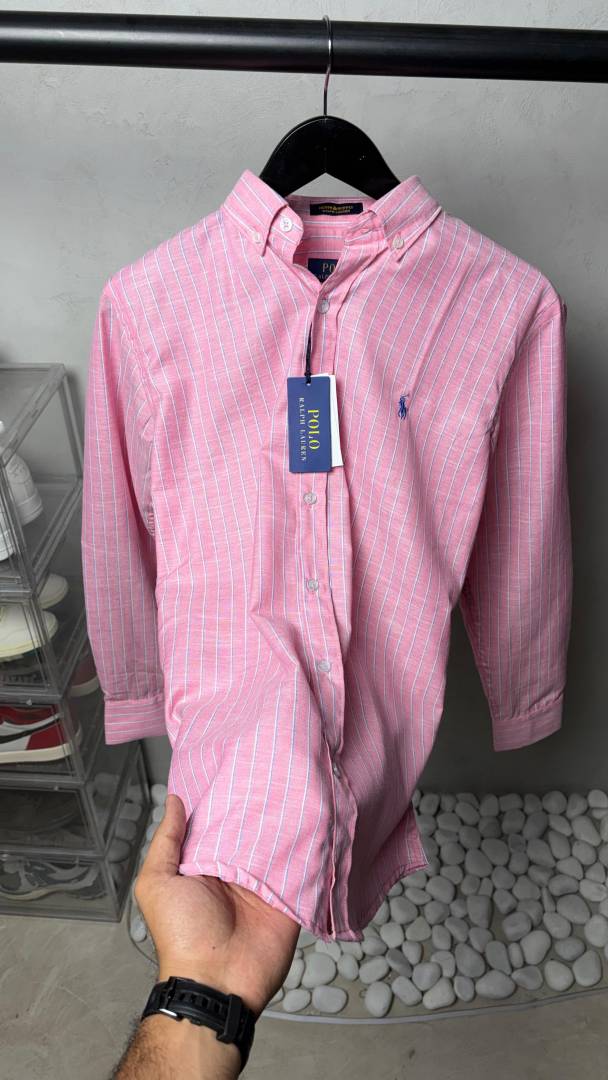 Ralp_ Laure_n Premium Linen Stripes Shirts 2436.Sale offer VS1000