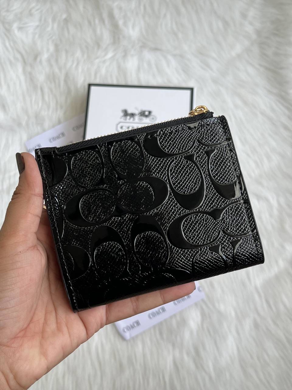Coacch Snap Wallet Black Mini With Original Box dustCover