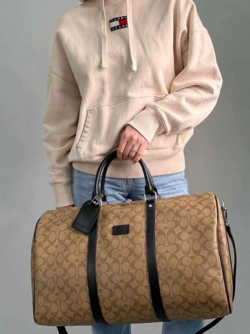 Coach_Boston_Premium_Edition_Duffle_Bag_With_Dust_Bag_&_Accessories_(Brown-689)