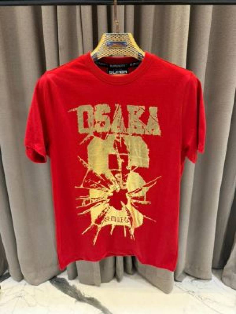 Super Dry Round Neck T-shirt Osaka Red