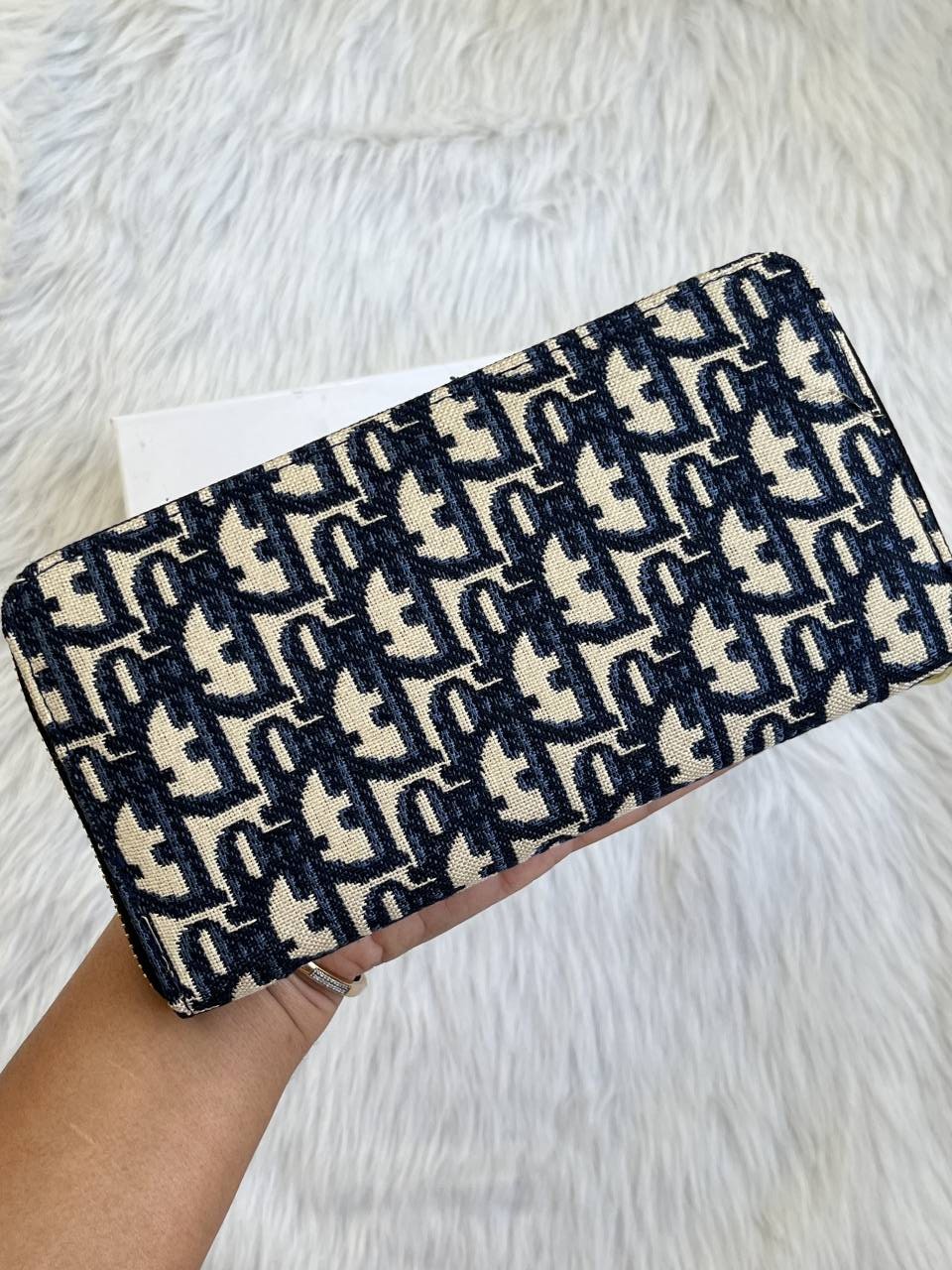Diyor_94_Blue_Long_Zippy_Wallet_With_OriginalBox