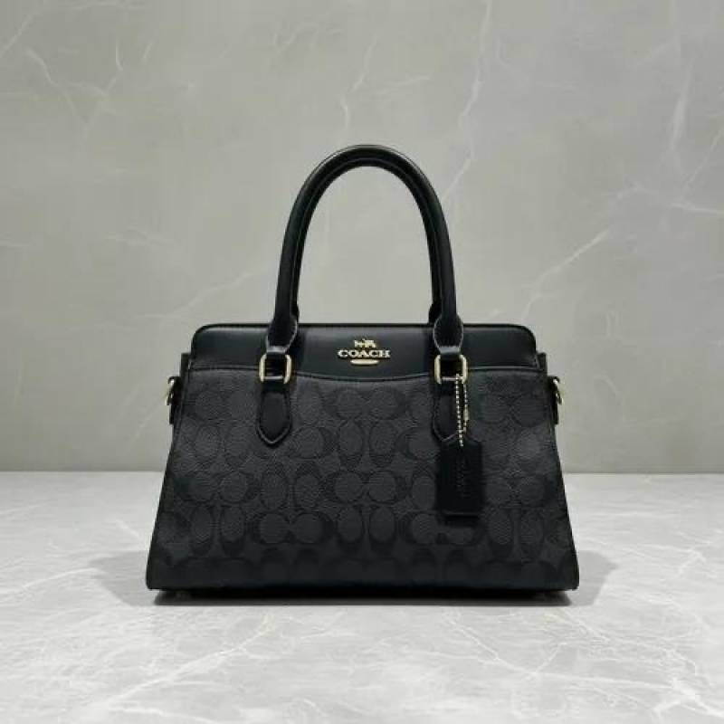 Coacch_Black-Black_Darcie_Medium_Satchel_Bag_With_DustCover
