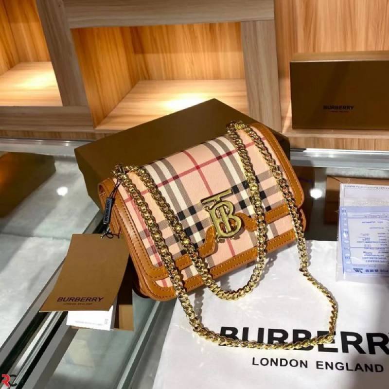 Burbberry TB Monogram Quilted Shoulder Bag With OG Box & Dust Bag (Cheks - 348)