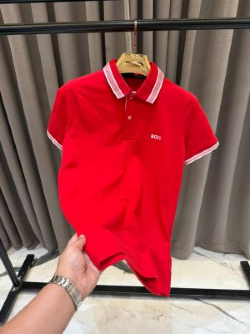 Boss Chest Logo Polo T-shirt Red