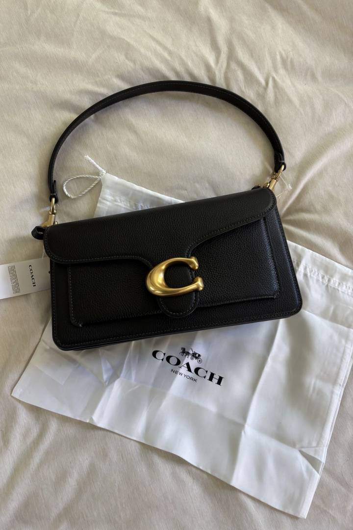 Coacch CB Tabby 20 Black-Gold Highend With Original Packing & Branding Inside Flap