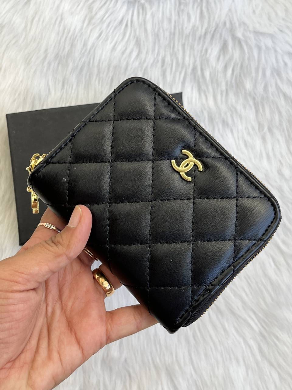 Chennel_102_Black_Mini_Zippy_Wallet_With_OriginalBox