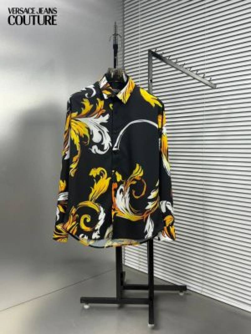 Versace Couture Full Design Shirt Black Gold