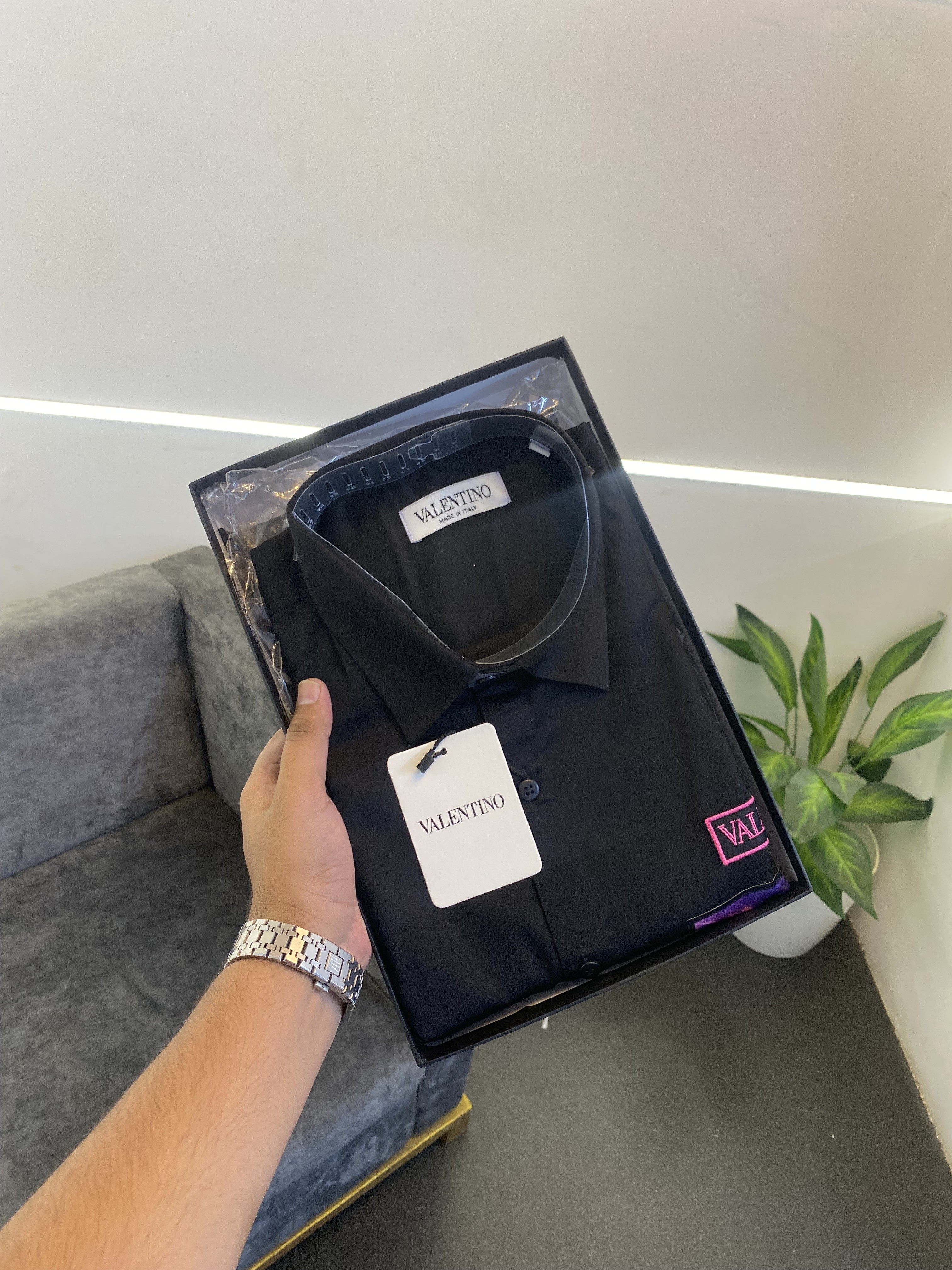 Valentyno garavani water nights patches box pack shirt black