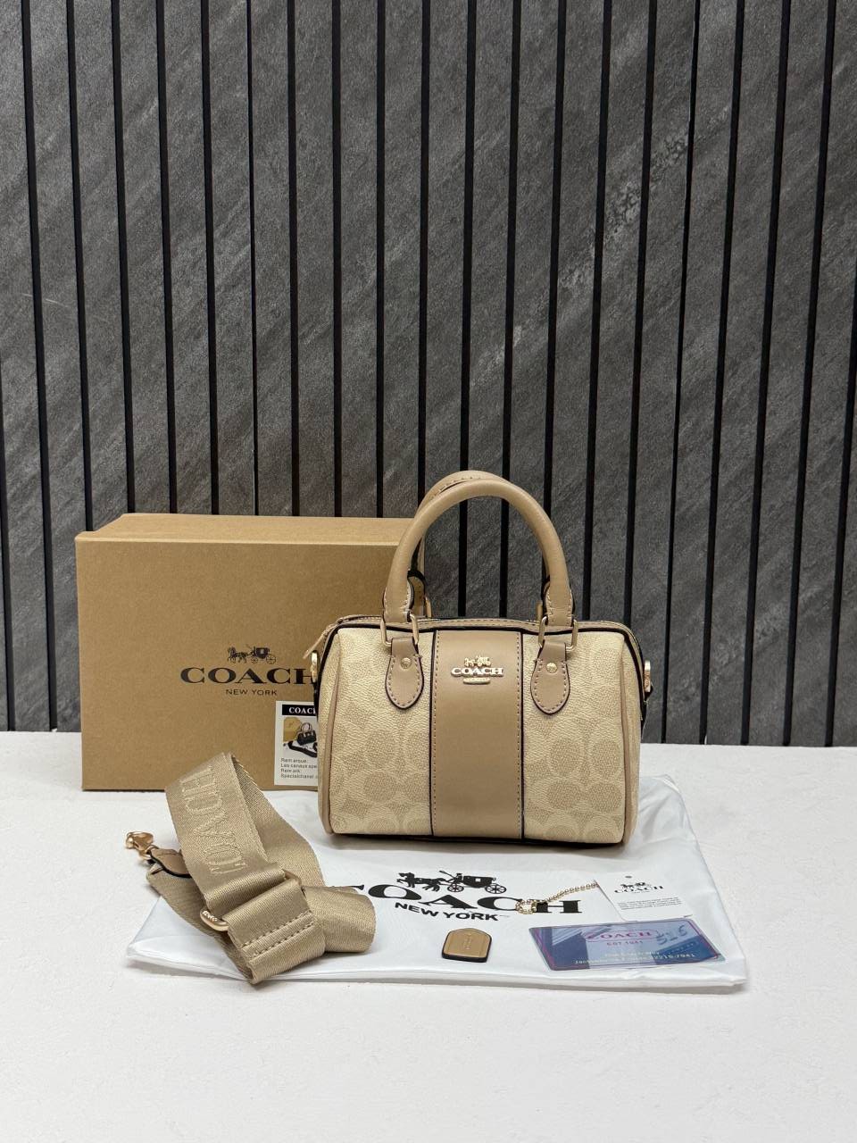 Coacch Rowan Mini Milk Tea With OriginalBox DustCover