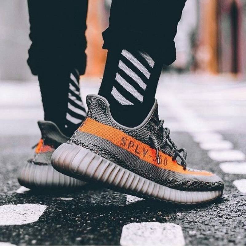 Adiddas Yeezy Boost 350 V2 Beluga Grey Orange Full Accessories SEMI UA