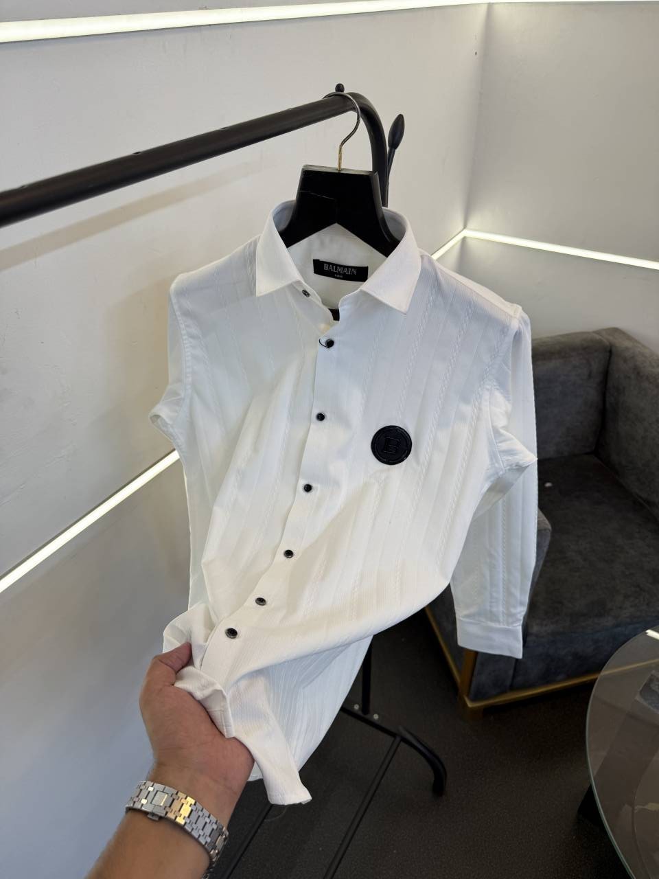 Balman knitted design high quality imported shirt proper box packing white