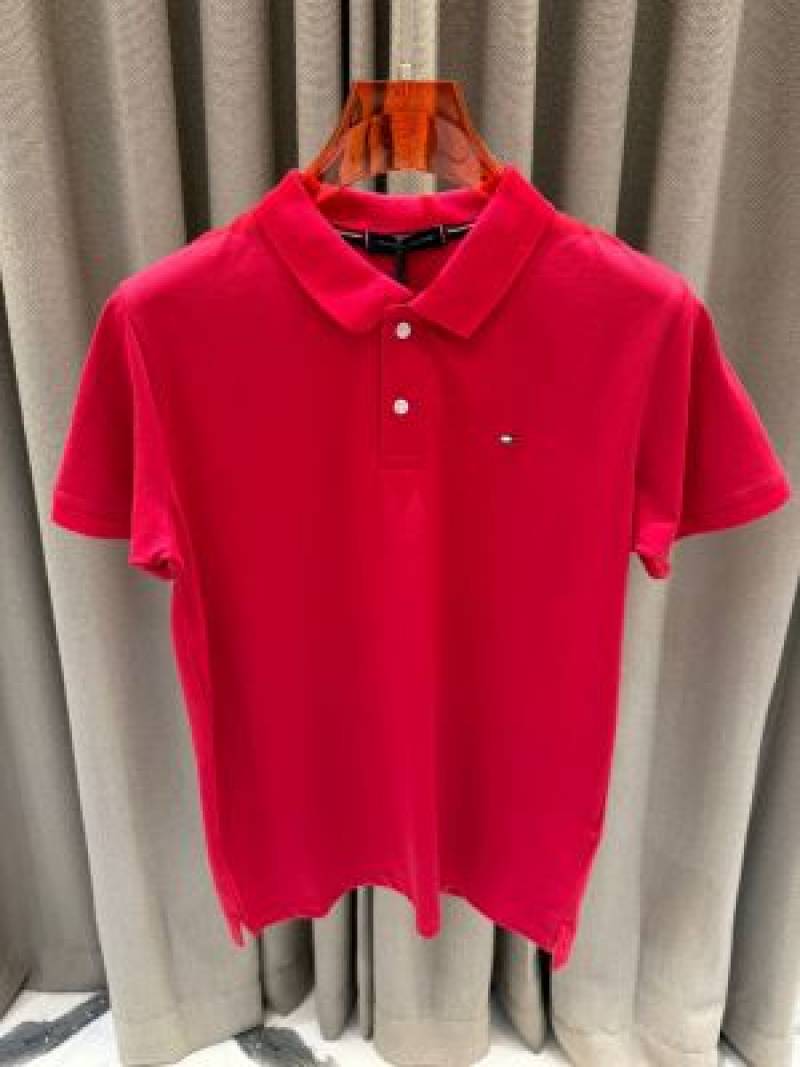 Tommy Hilfigar Chest Logo imported Box pack Polo T-shirt Red