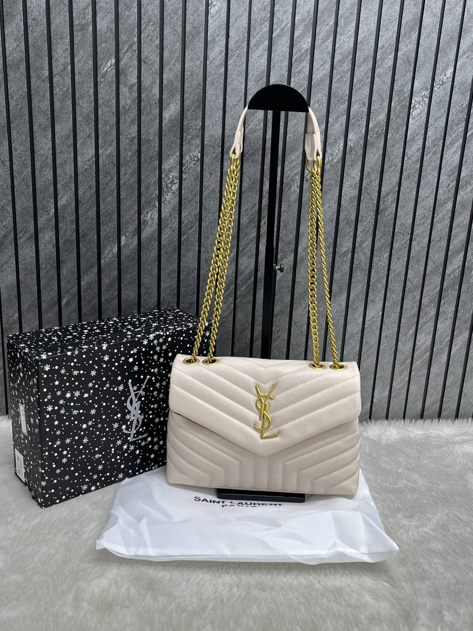 Ysl Lou Lou Soft Medium Shoulder Bag With Original Box & Dust Cover Packing