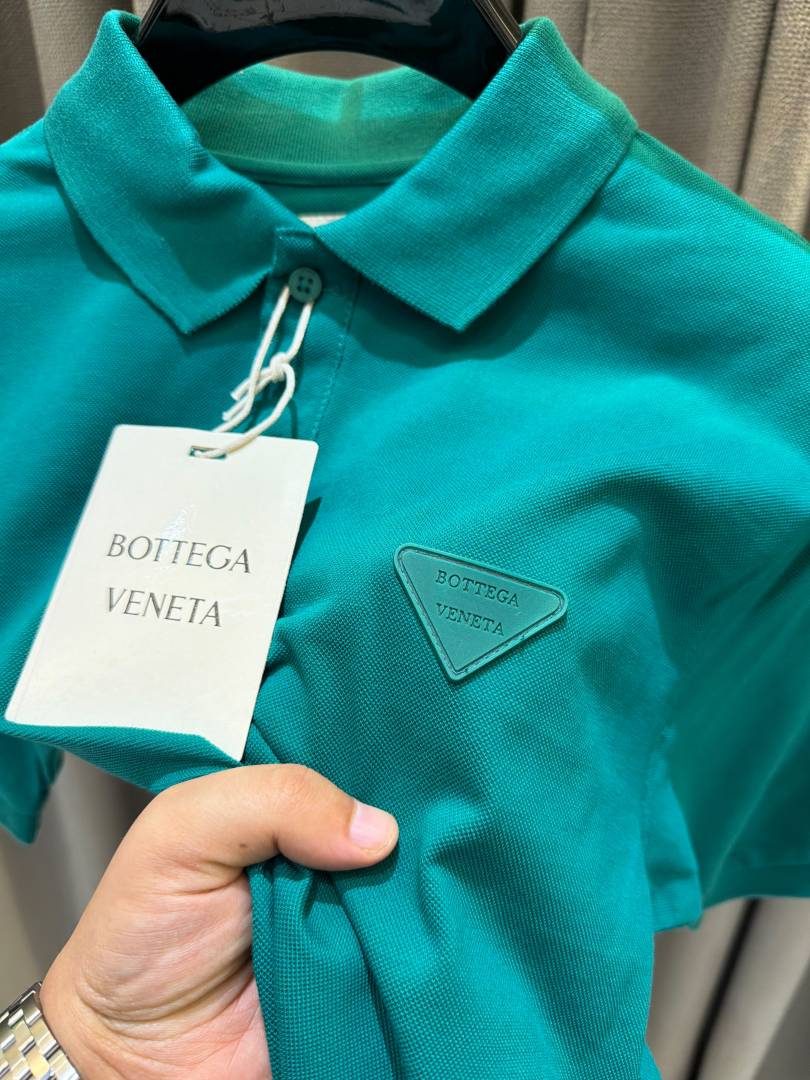 Bottega Veneta Chest Logo Polo T-shirt Green