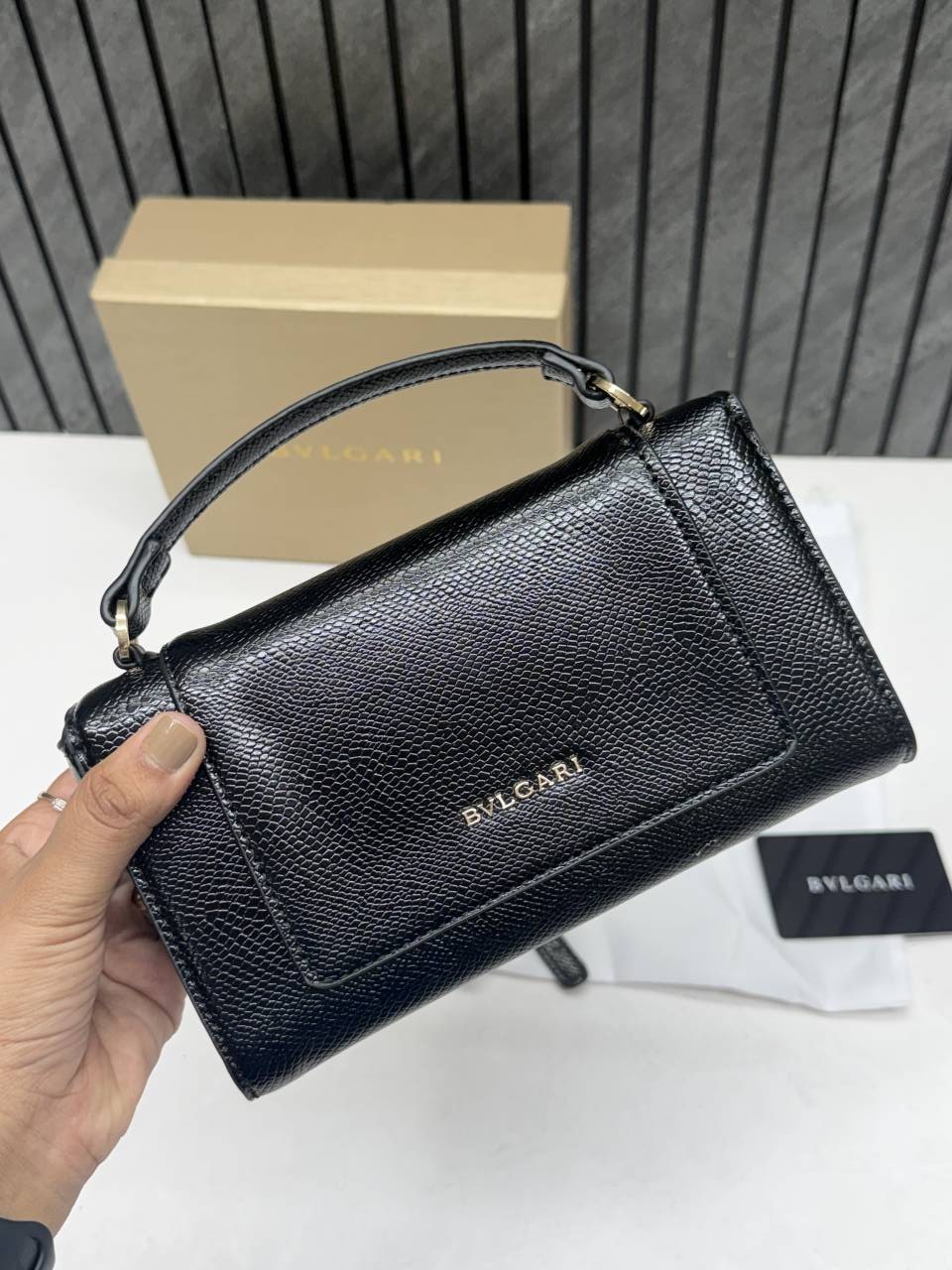 Bvlgari Serpenti Forever Phone Case Crossbody Bag With Top Handle Original Box Packing