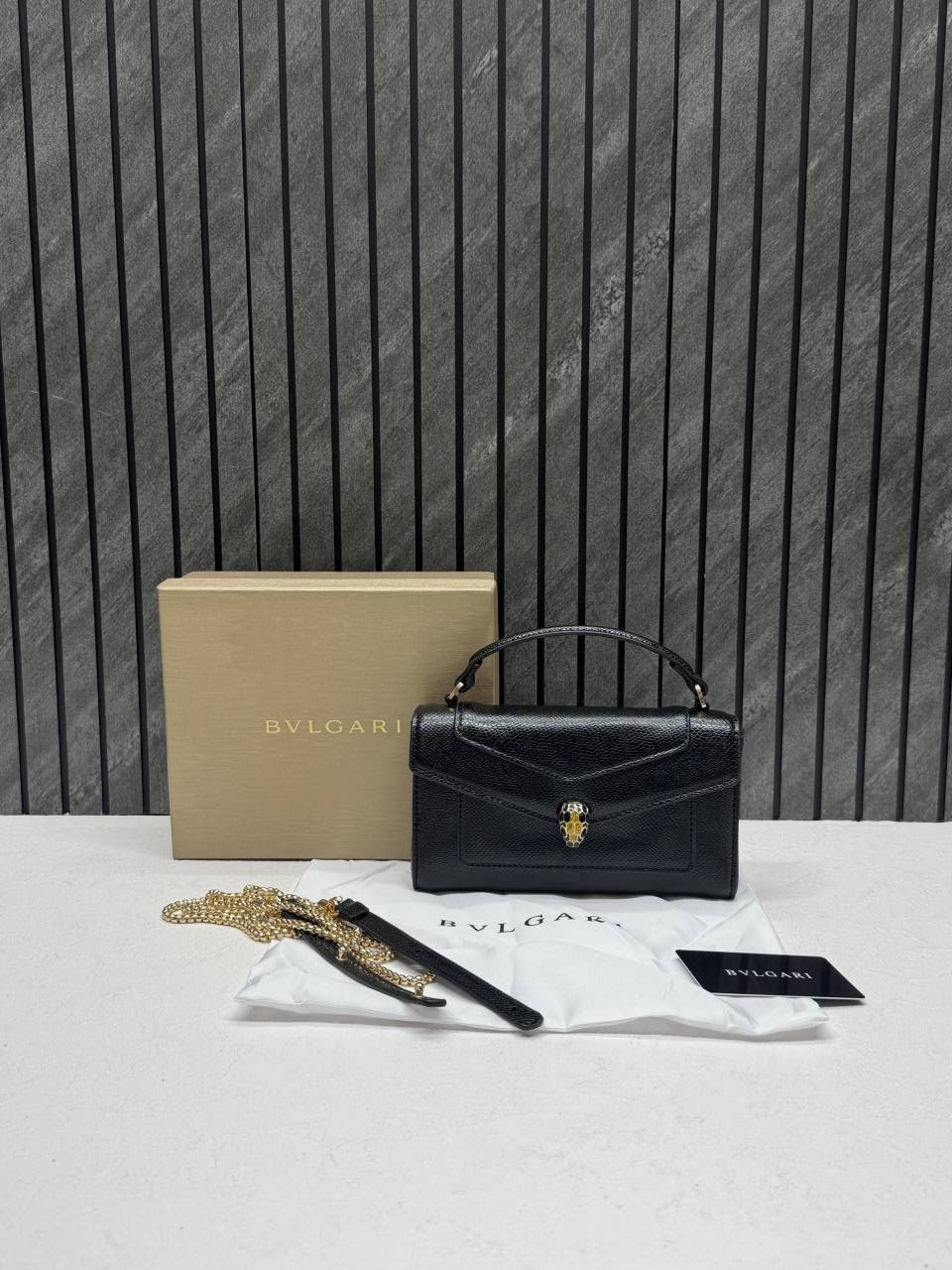 Bvlgari Serpenti Forever Phone Case Crossbody Bag With Top Handle Original Box Packing
