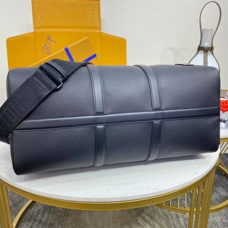 Loius686 Vuitton LV Keepall Bandoulire Premium Unisex Duffle Bag With Dust Bag & Accessories (Black - 686)