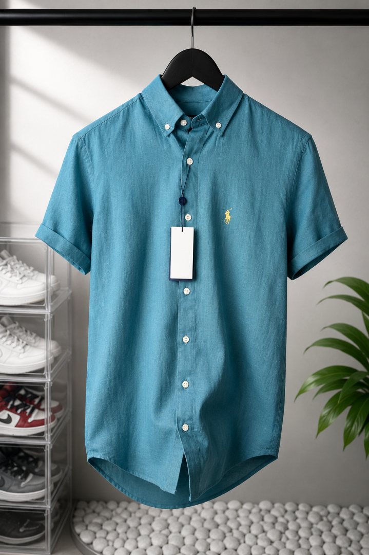 Ralph Laure_n RL Premium Half Sleeves Linen Shirt 2221