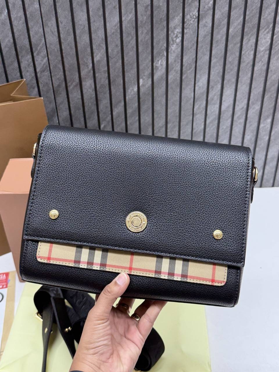 Burberyy CB Note Camera Flap Crossbody Bag With Original Box DustCover & CarryBag