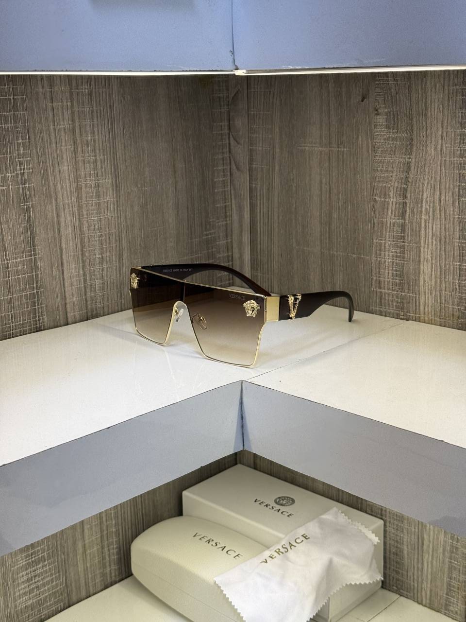 Versace 10086 Premium Sunglass (Brown Gold)