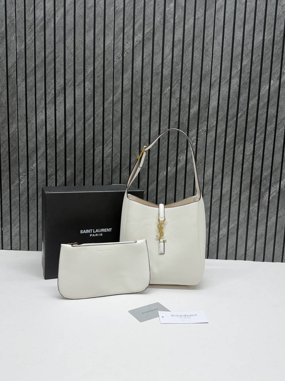 Ysl Saint Laurent Le 5 A 7 Hobo Shoulder Bag With Original Box & Dust Cover