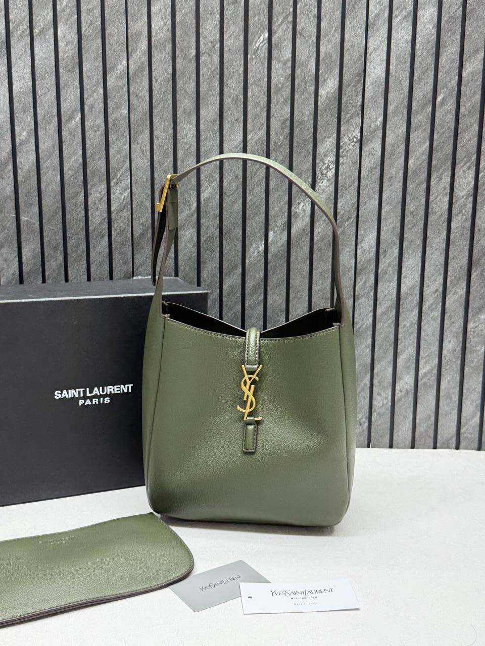 Ysl Saint Laurent Le 5 A 7 Hobo Shoulder Bag With Original Box & Dust Cover