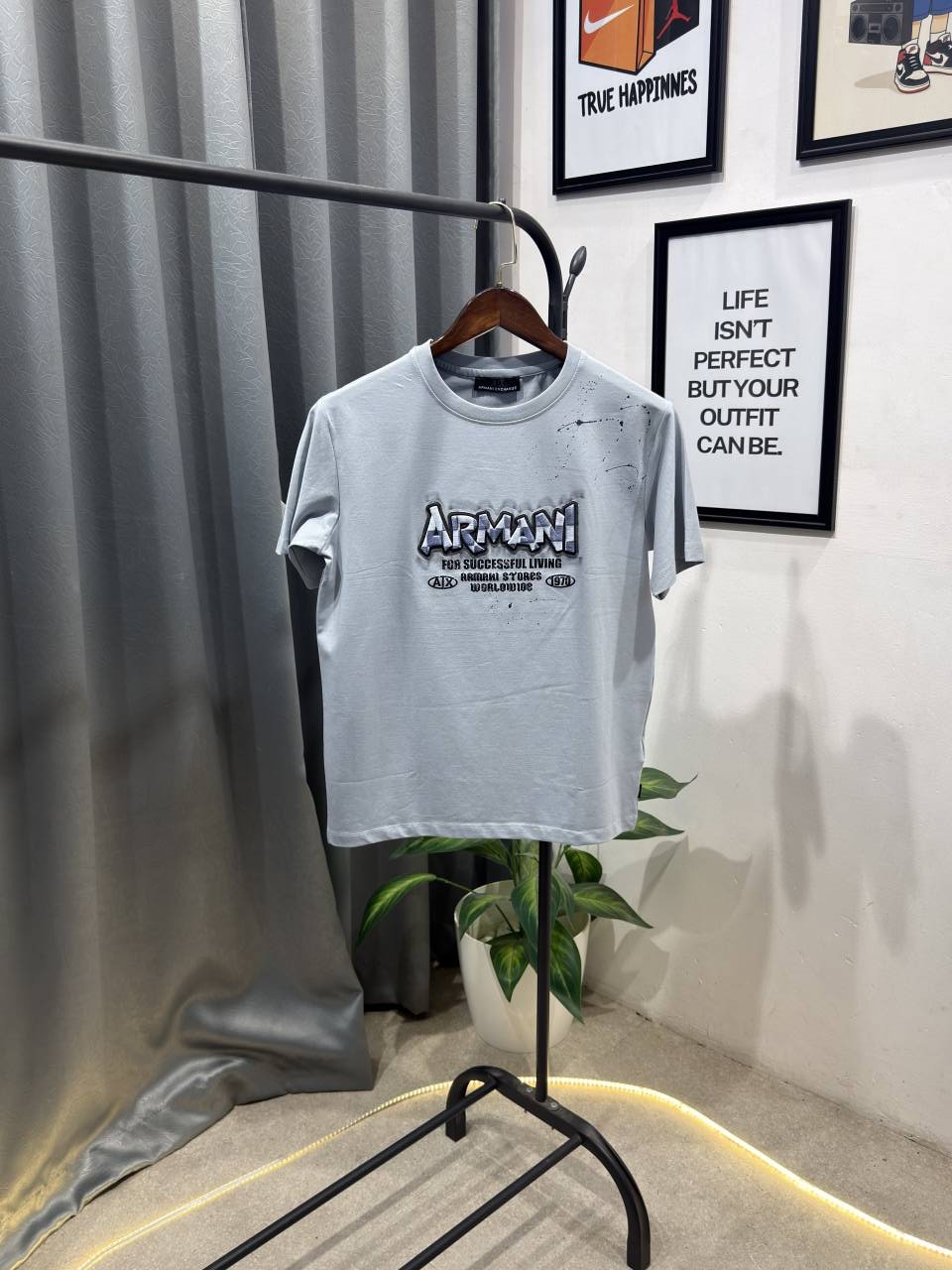 Armaa ni exchange turkey imported round neck tshirt grey