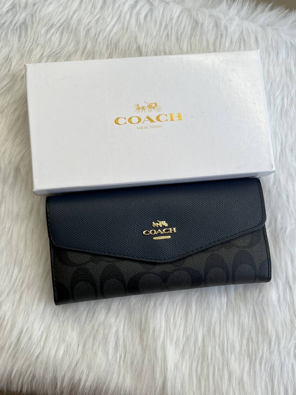 Coach_67_Blue_3_Fold_Wallet_With_OriginalBox